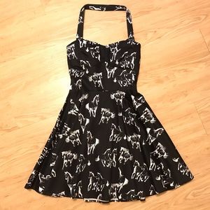 Dollz & Dames Dress 50’s style Pony Print M